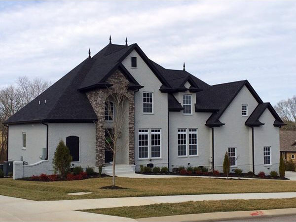 A classy black-tiled house roof in Nashville, TN