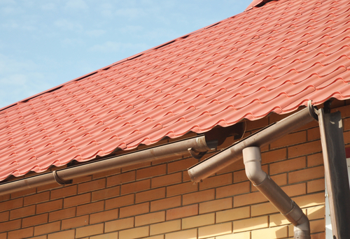 damaged gutters on roof