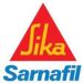 Sika Sarnafil logo with red and yellow colors.