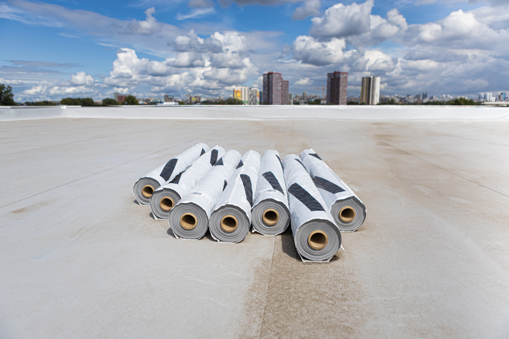 Roofing,Pvc,Membrane,In,Rolls.,Industrial,Roof. PVC roofing material for commercial projects with Austermiller in Tennessee